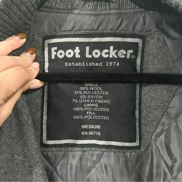 Vintage footlocker wool bomber style jacket size Medium - Picture 6 of 10